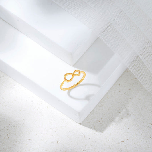 Infinite Shine Gold Eternity Ring for Women