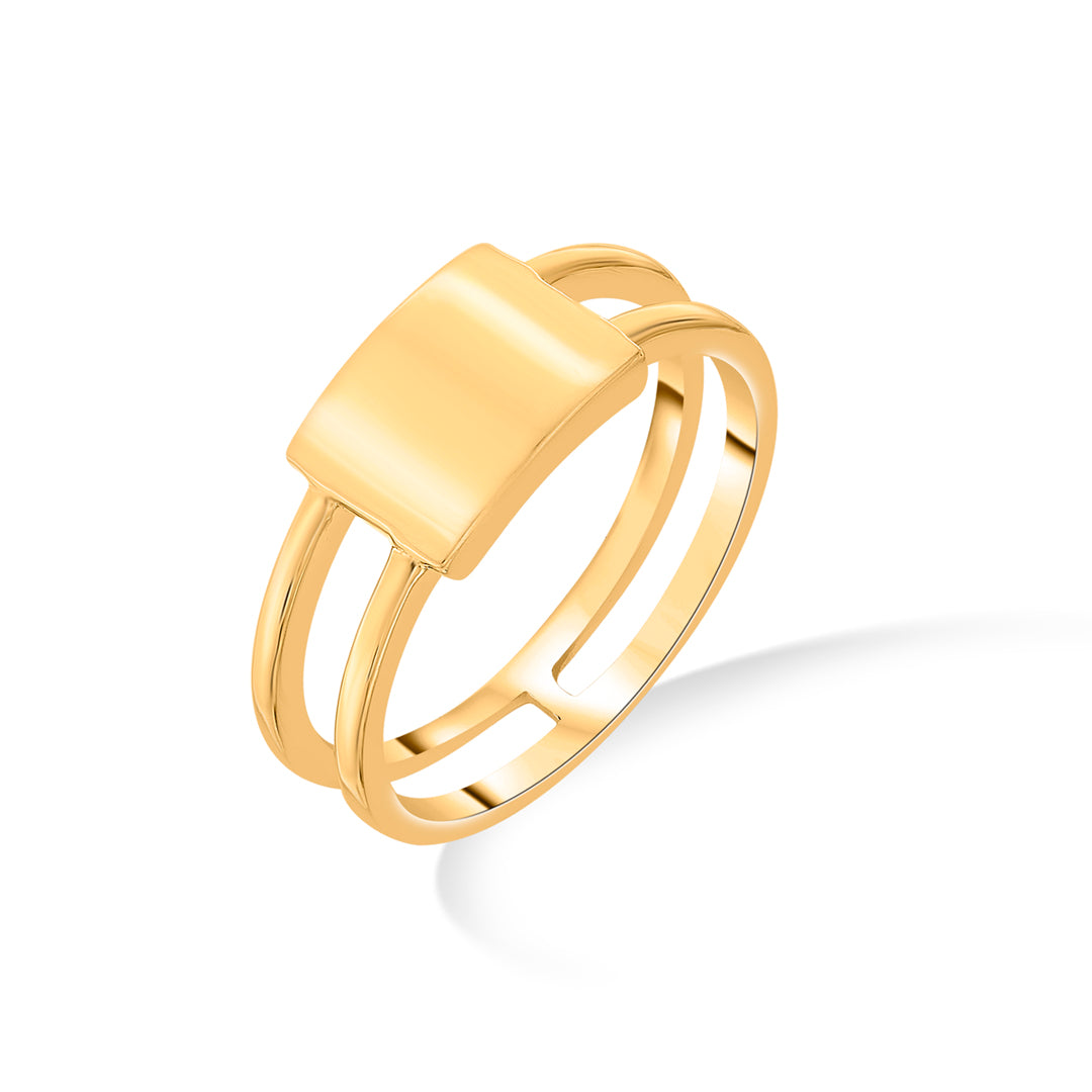 Cube Luxe Gold Fashion Ring for Women