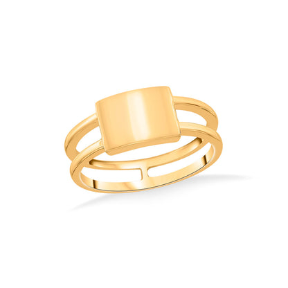 Cube Luxe Gold Fashion Ring for Women