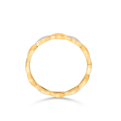 Two Tone Beads Gold Fashion Ring for Women
