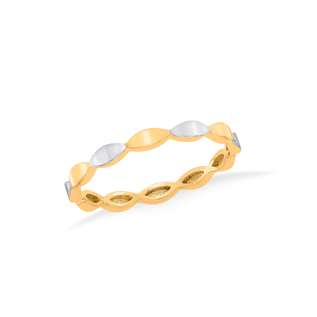 Two Tone Beads Gold Fashion Ring for Women