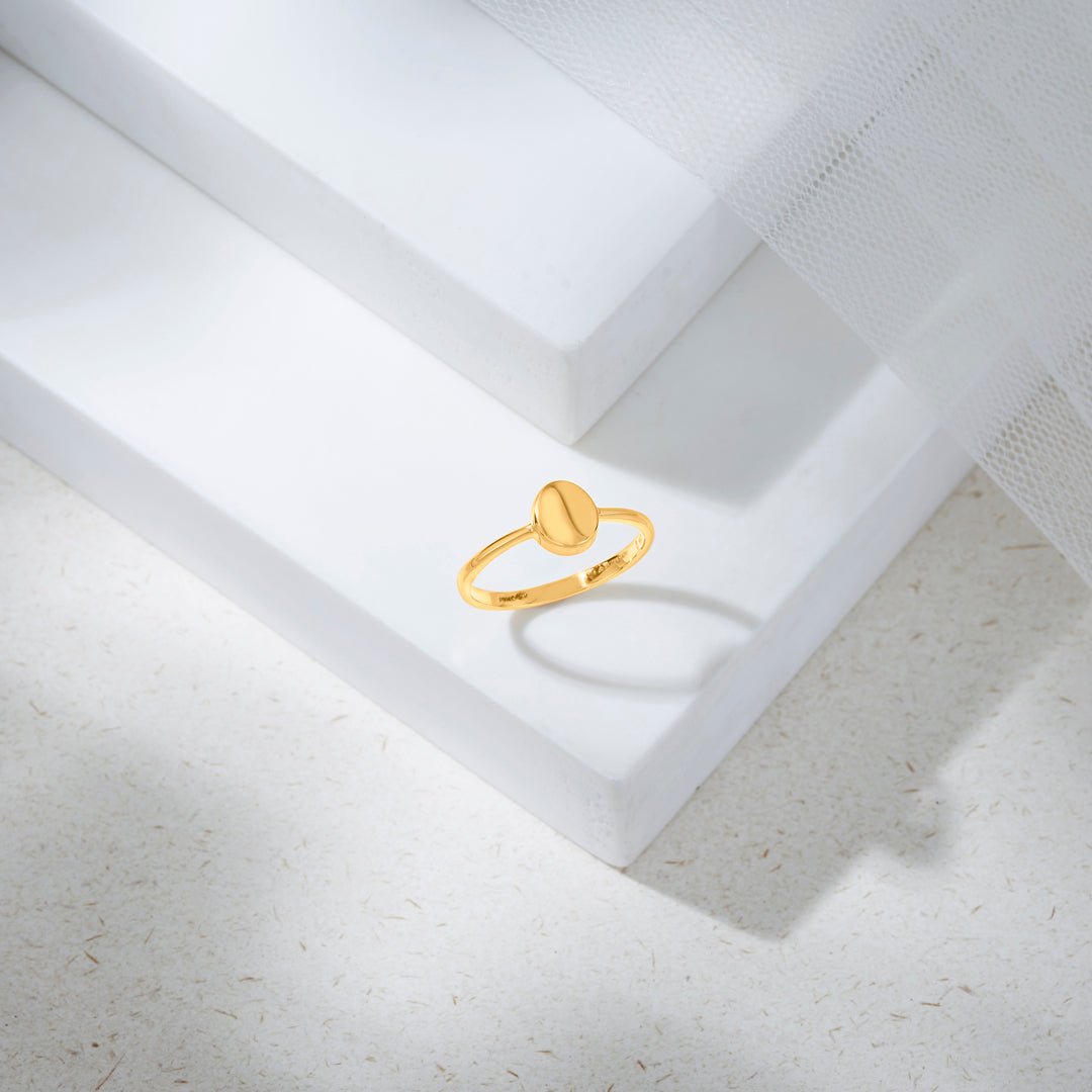 Coin Charm Gold Fashion Ring for Women