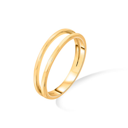 Twin Lines Gold Fashion Ring for Women