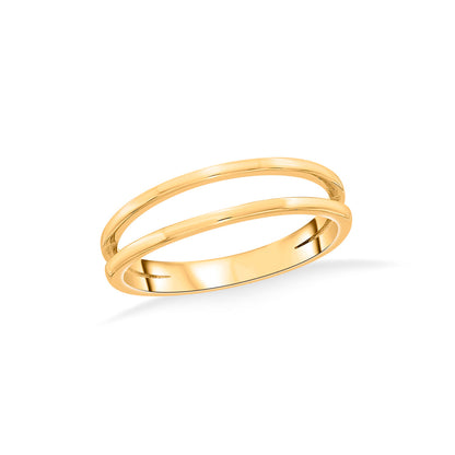 Twin Lines Gold Fashion Ring for Women