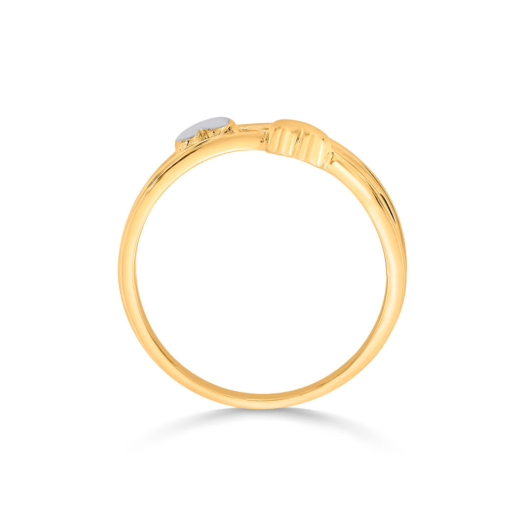Twin Hearts Gold Heart Ring for Women