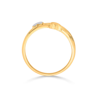 Twin Hearts Gold Heart Ring for Women