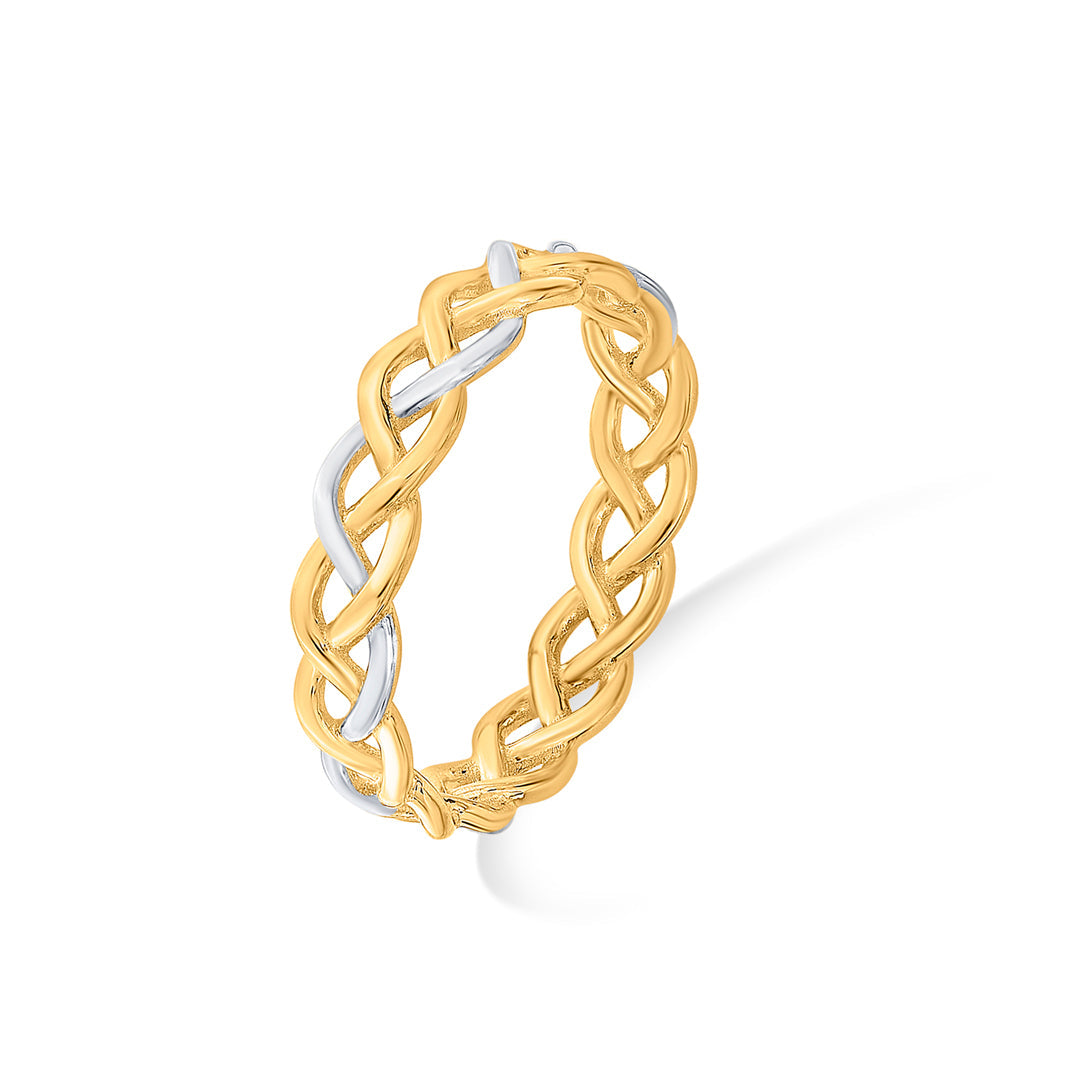 Twisted Grace Gold Fashion Ring for Women