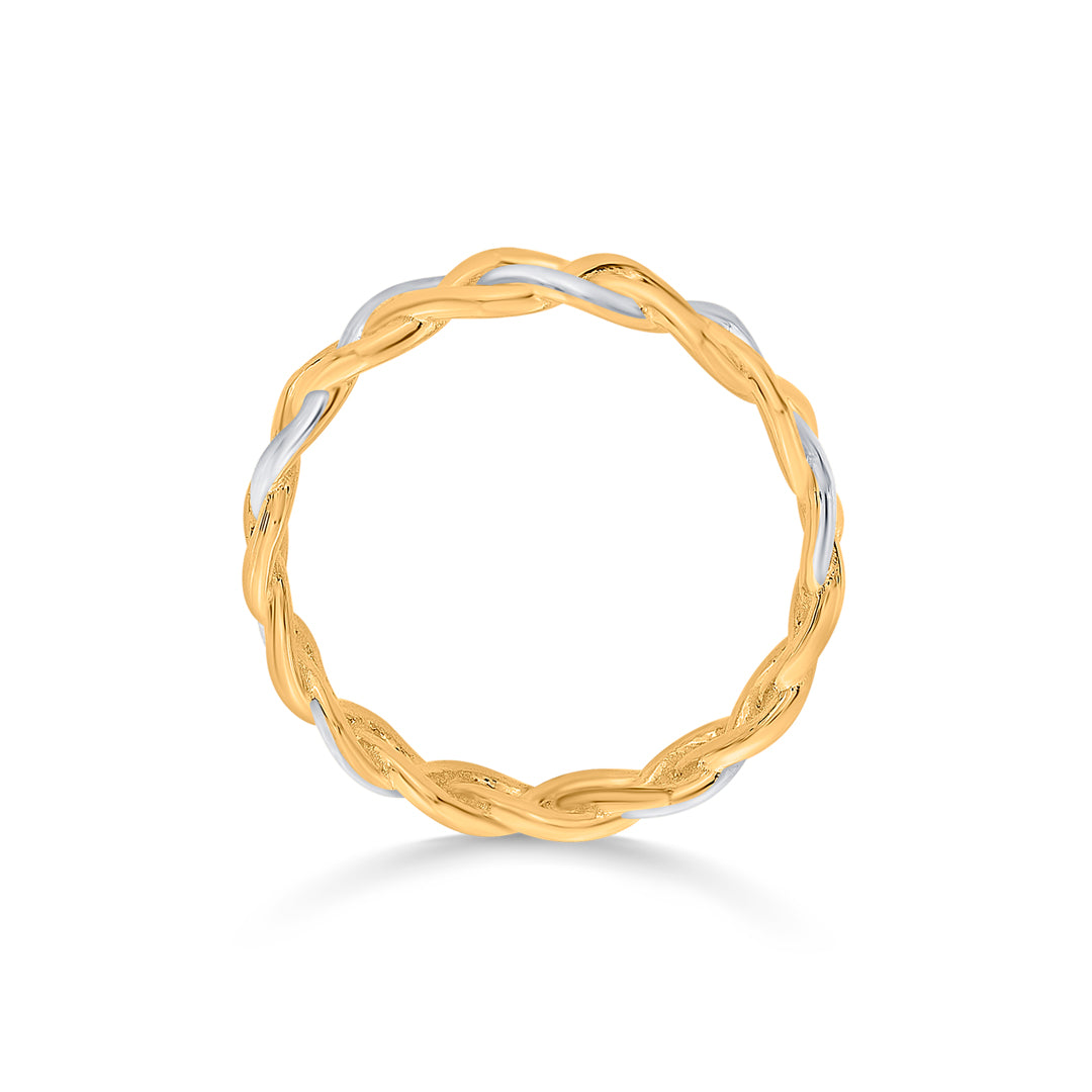 Twisted Grace Gold Fashion Ring for Women