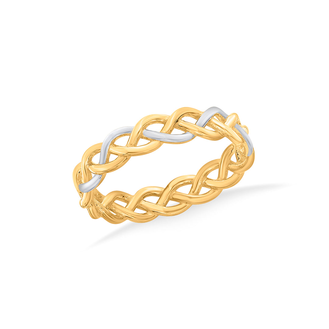 Twisted Grace Gold Fashion Ring for Women