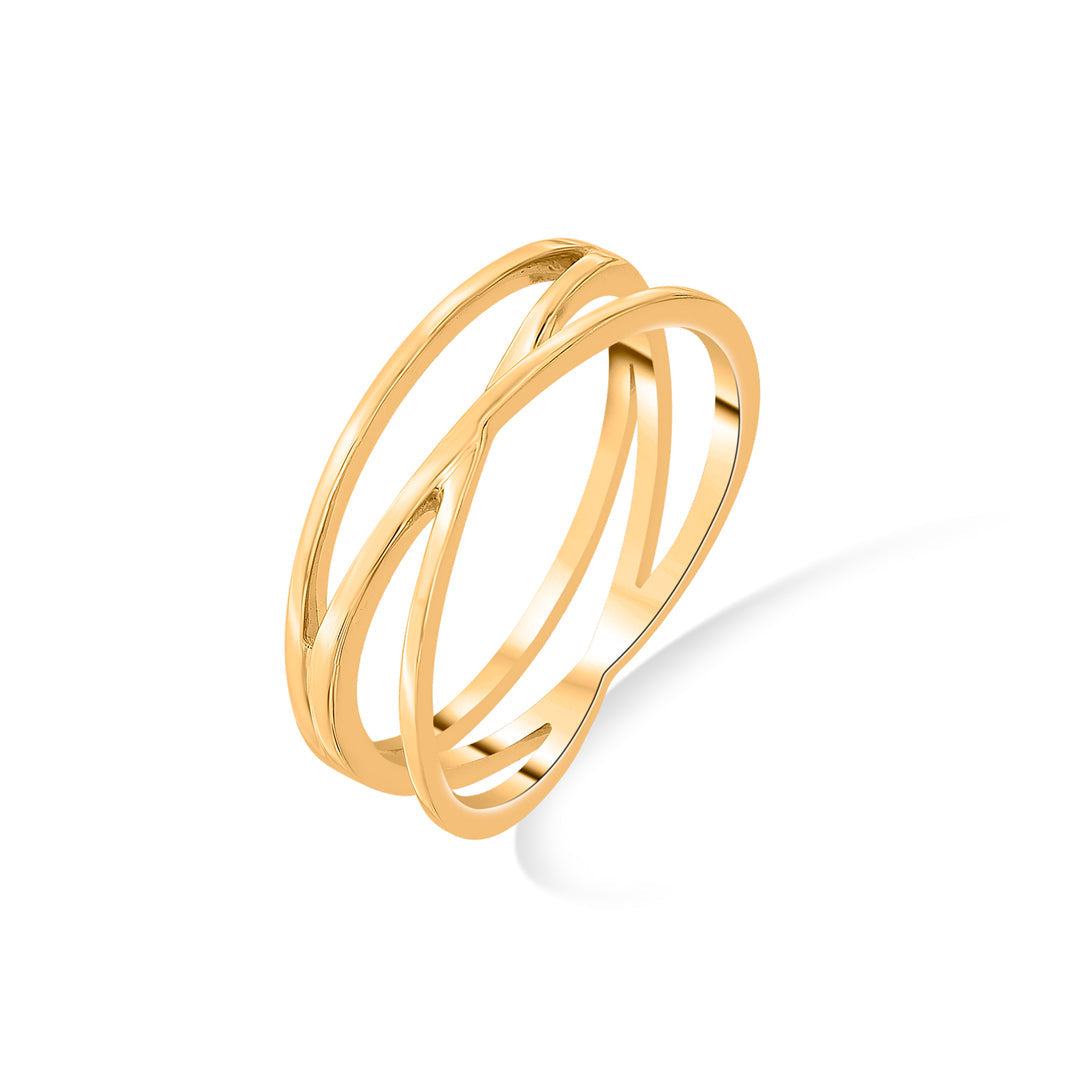 Woven Glow Gold Fashion Ring for Women