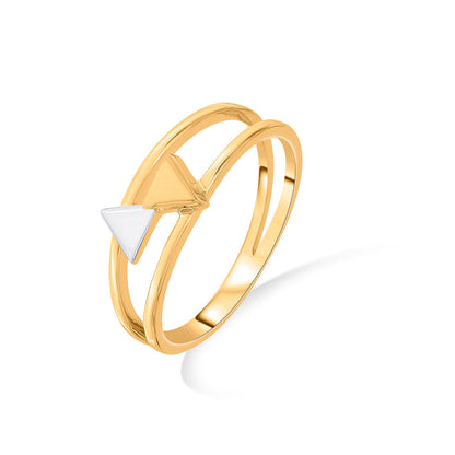 Pyramid Shine Gold Fashion Ring for Women