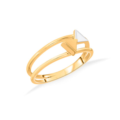 Pyramid Shine Gold Fashion Ring for Women