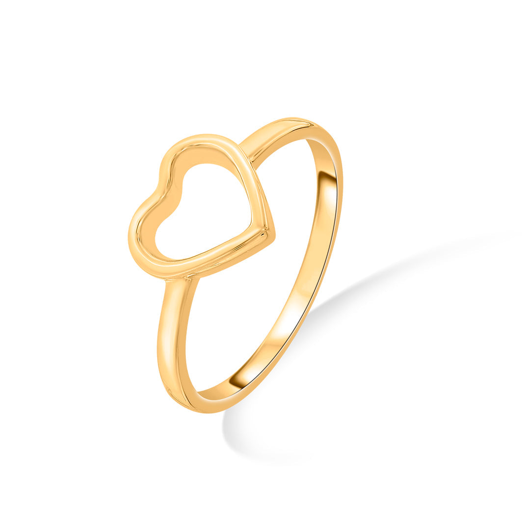 Gentle Heart Gold Heart Ring for Women