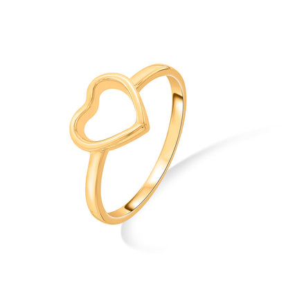 Gentle Heart Gold Heart Ring for Women