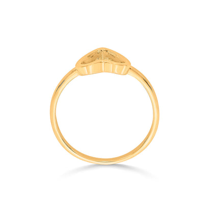 Gentle Heart Gold Heart Ring for Women