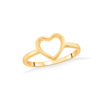 Gentle Heart Gold Heart Ring for Women