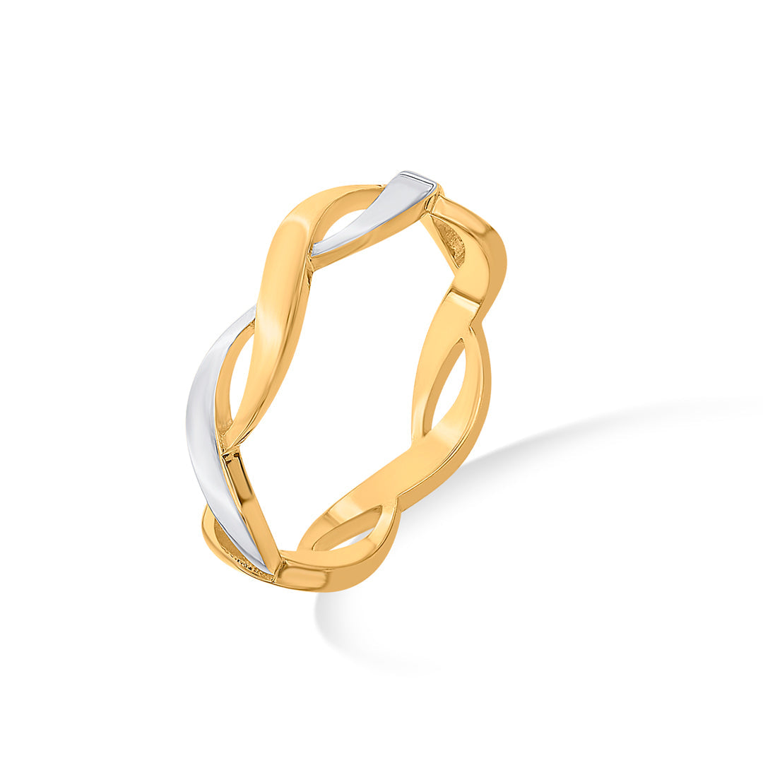 Serpent Curve Gold Fashion Ring for Women