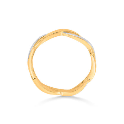Serpent Curve Gold Fashion Ring for Women