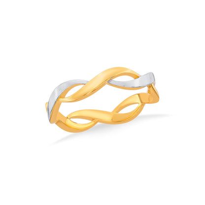 Serpent Curve Gold Fashion Ring for Women