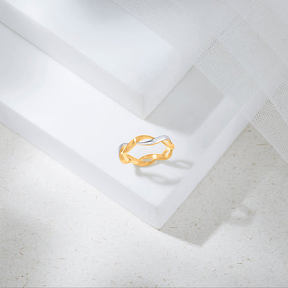 Serpent Curve Gold Fashion Ring for Women