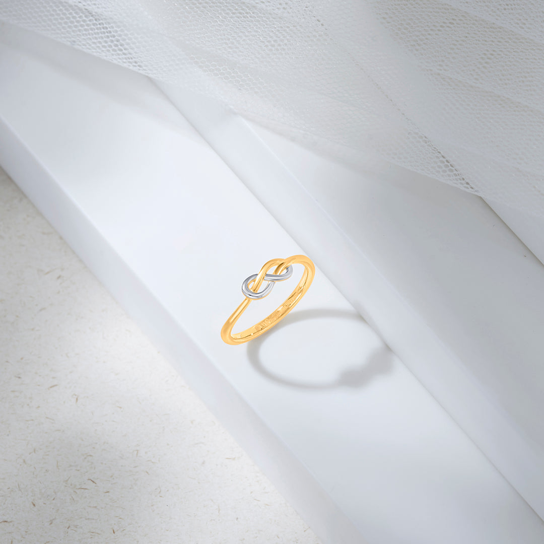 Love Twist Gold Eternity Ring for Women