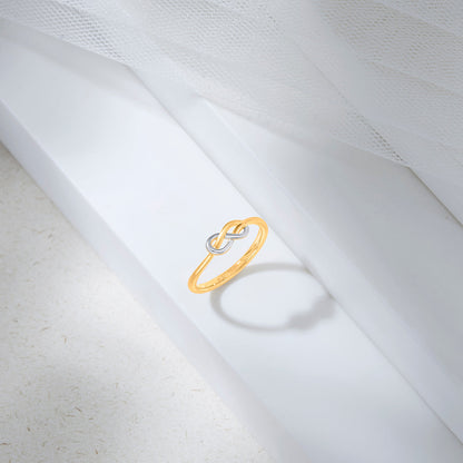Love Twist Gold Eternity Ring for Women