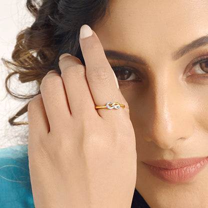 Love Twist Gold Eternity Ring for Women