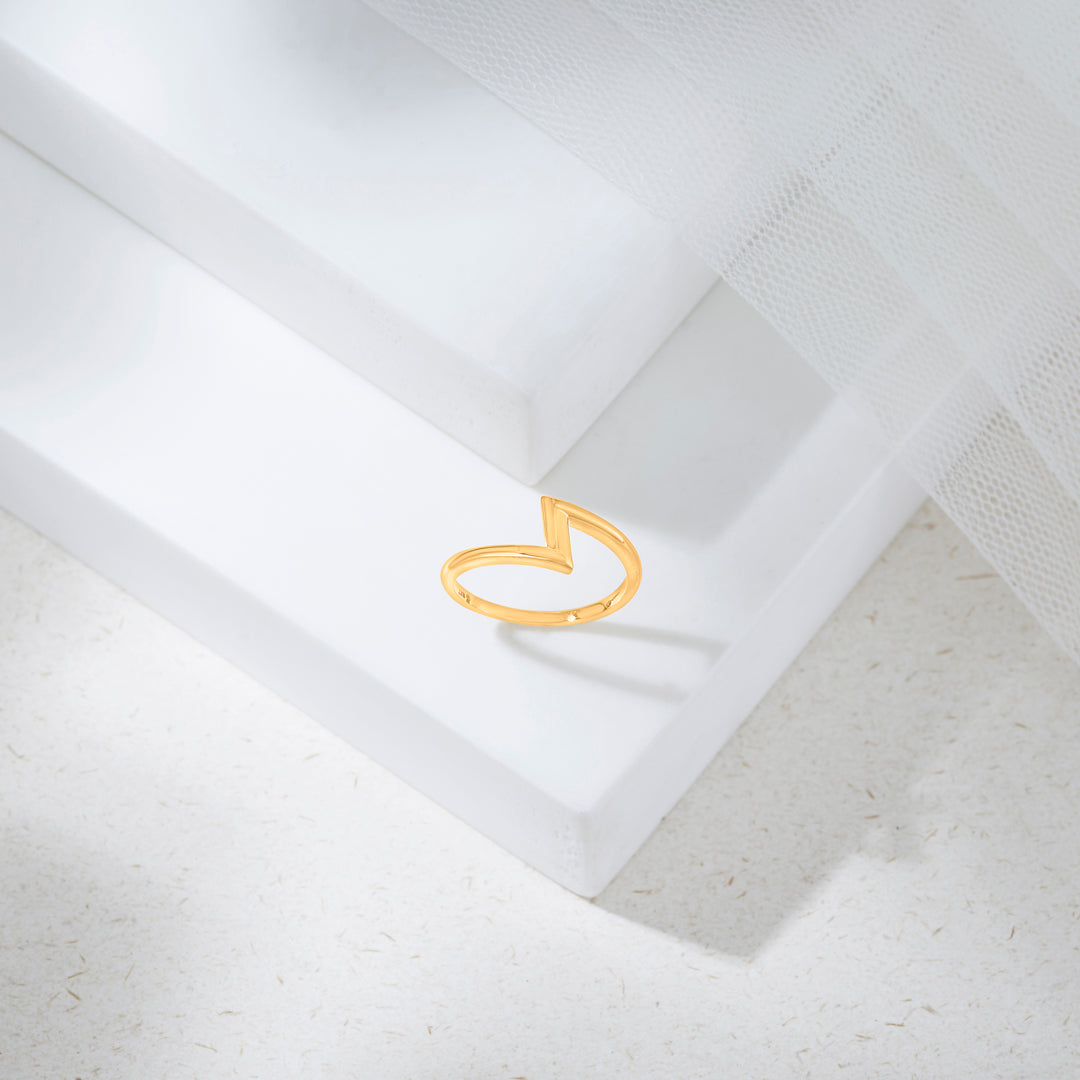 Bold Heart Gold Fashion Ring for Women