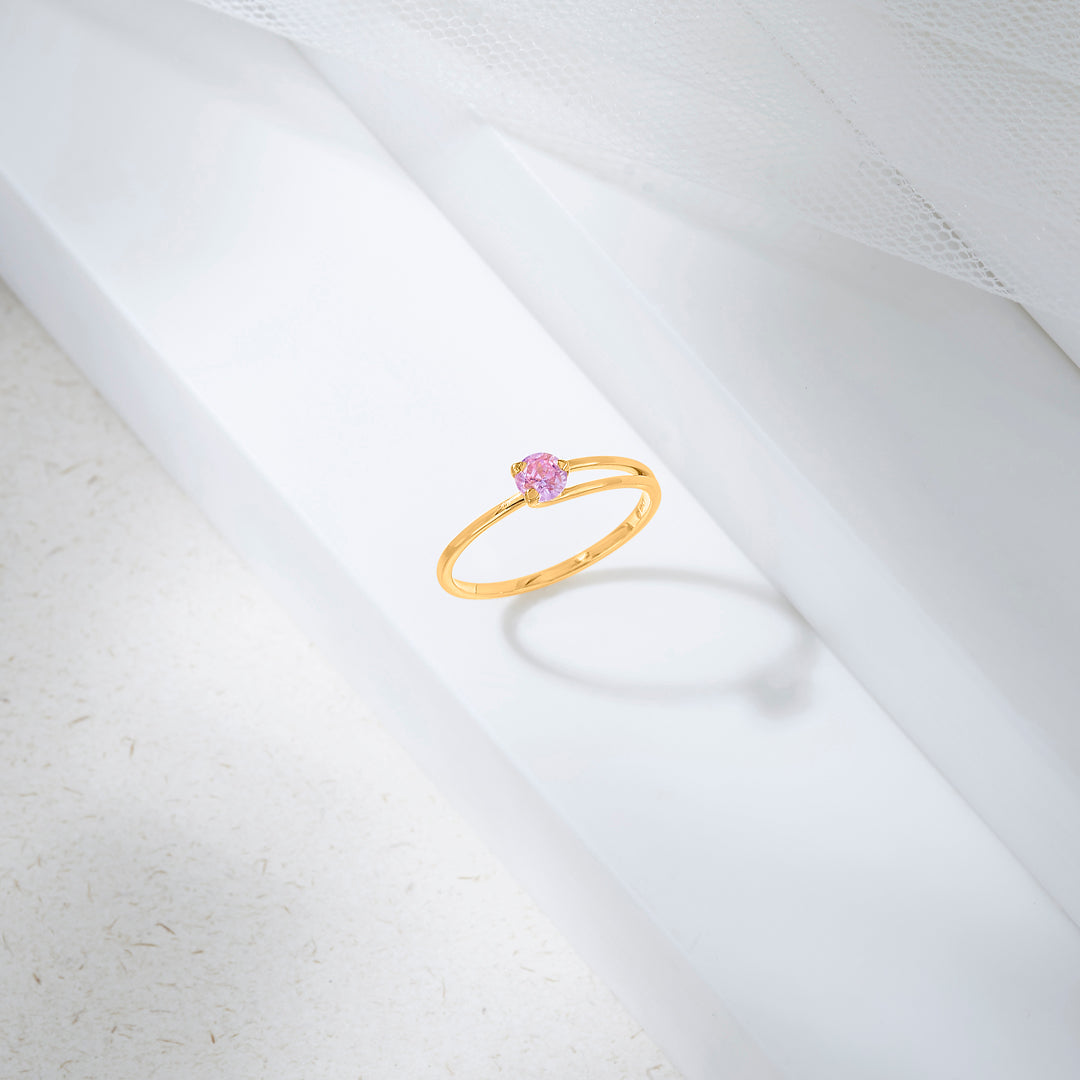 Sakura Bloom Gold Casual Ring for Women