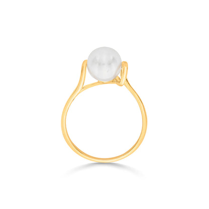 Sea Mist Gold Pearl Ring for Women