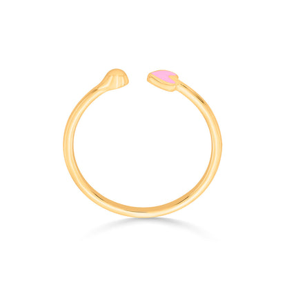 Cupid Kiss Gold Heart Ring for Women