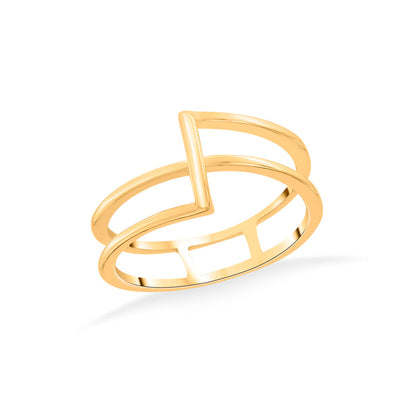 Urban Grid Gold Fashion Ring for Women