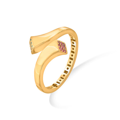 Melody Twist Gold Fashion Ring for Women