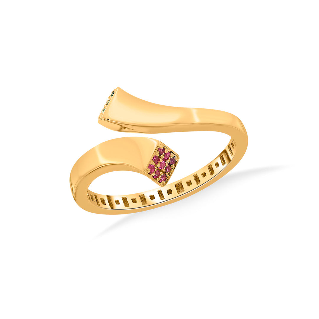 Melody Twist Gold Fashion Ring for Women