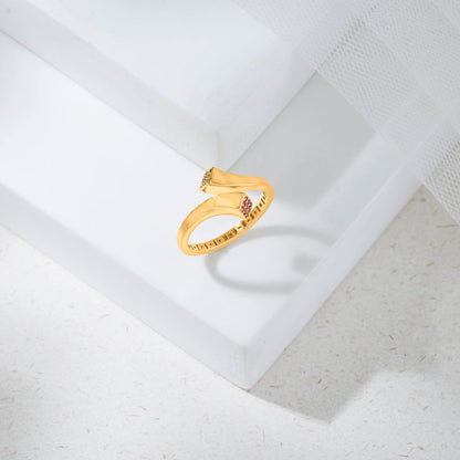 Melody Twist Gold Fashion Ring for Women