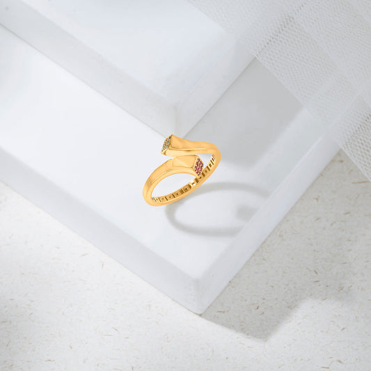Melody Twist Gold Fashion Ring for Women