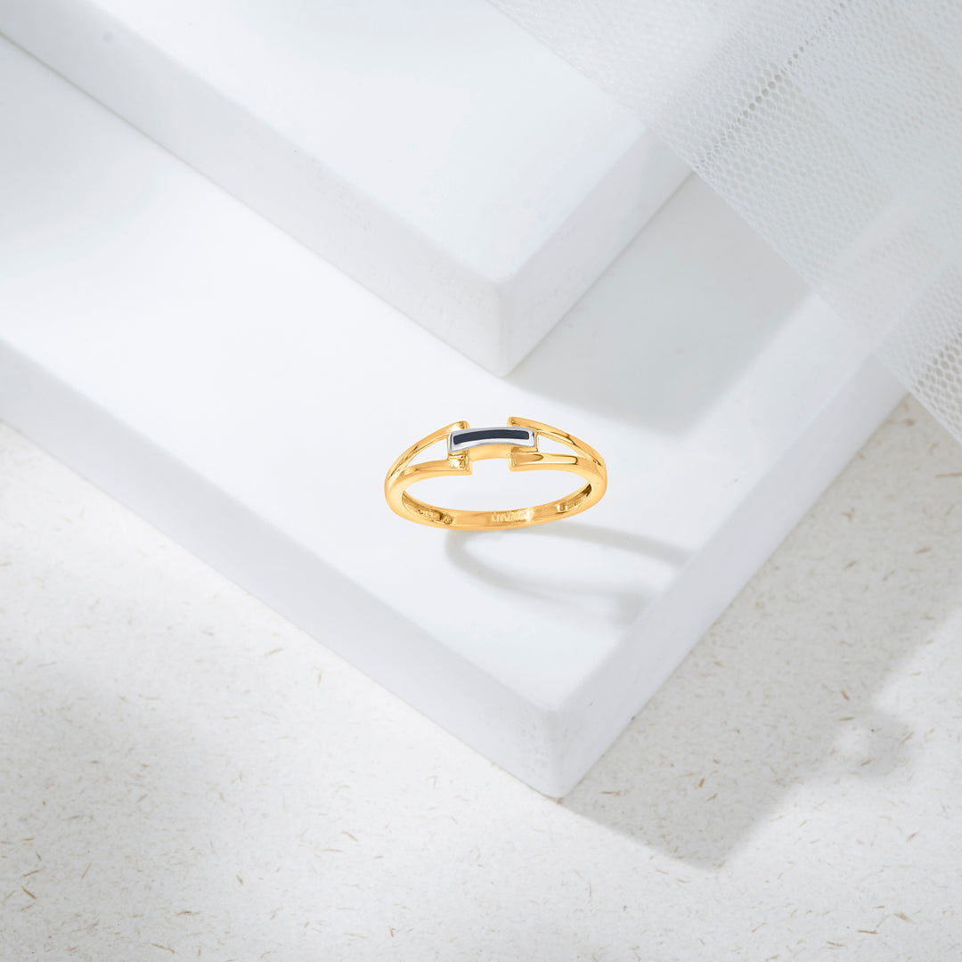Balanced Glow Gold Fashion Ring for Women