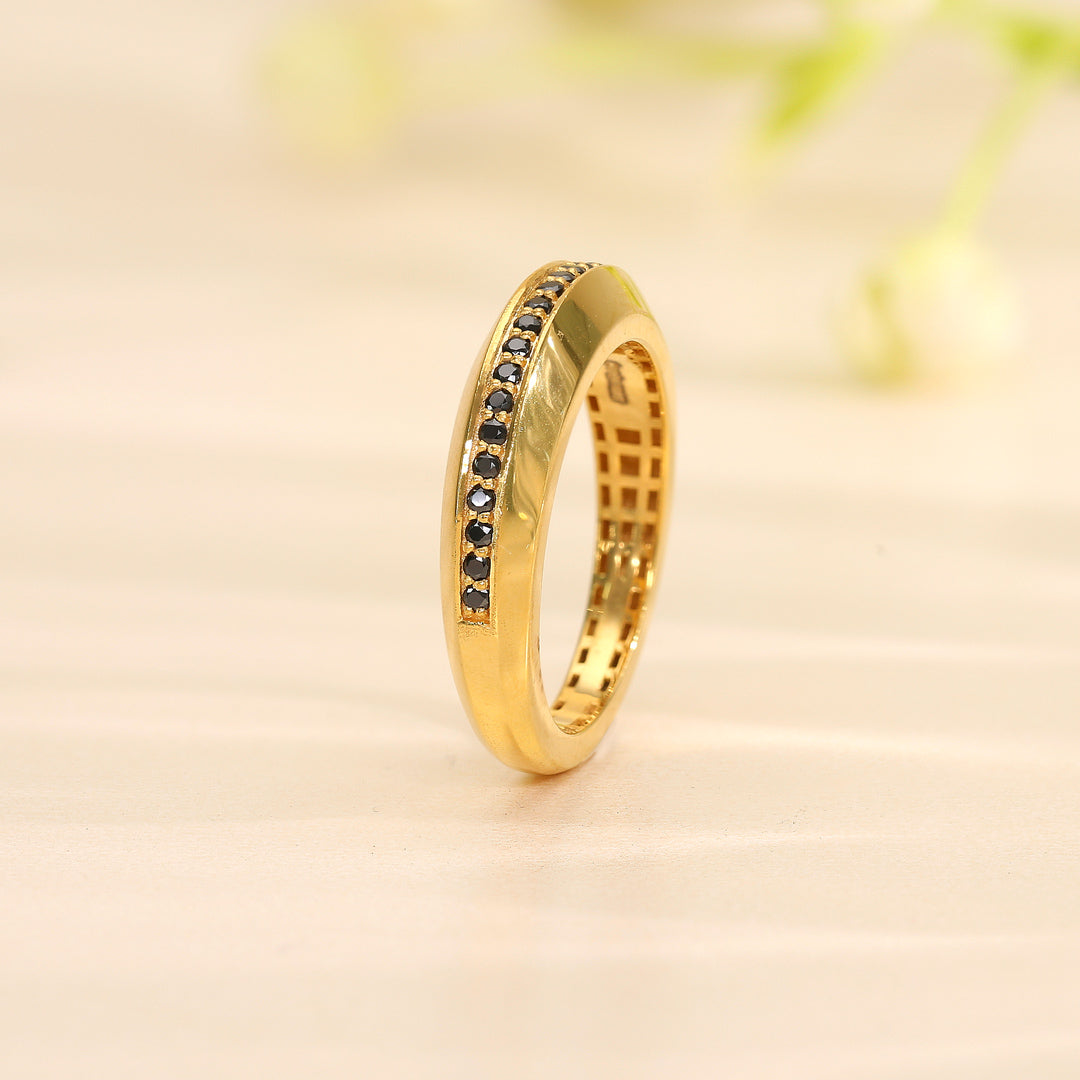 Noir Line Gold Fashion Ring for Women