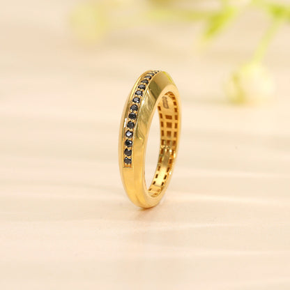 Noir Line Gold Fashion Ring for Women