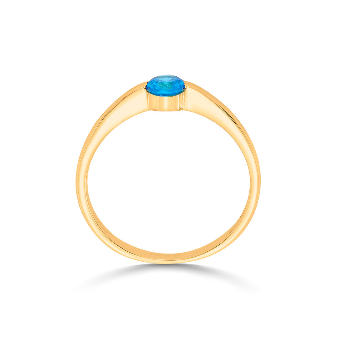 Sea Drop Gold Casual Ring for Women