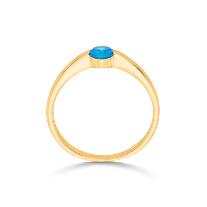 Sea Drop Gold Casual Ring for Women