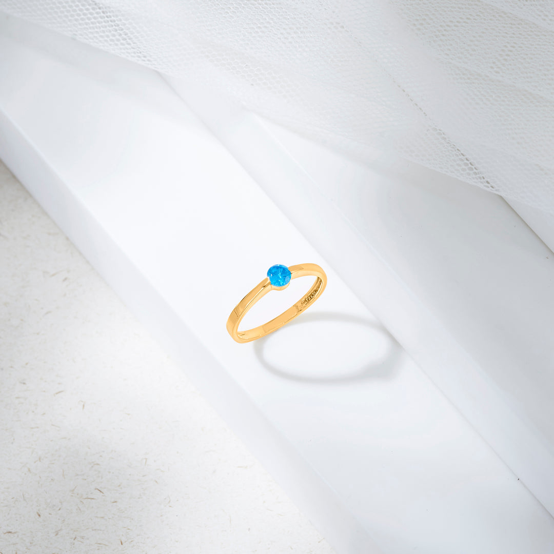 Sea Drop Gold Casual Ring for Women