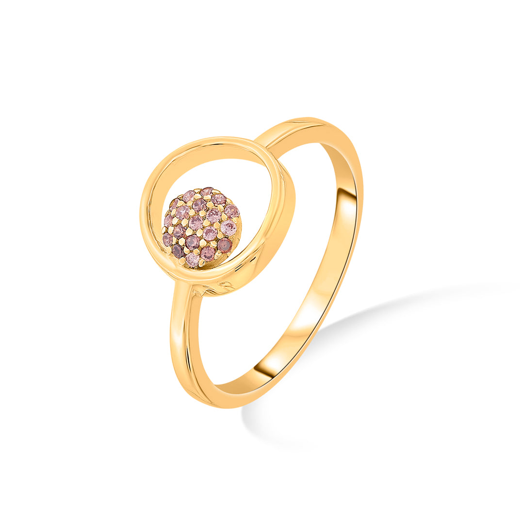 Star Halo Gold Fashion Ring for Women