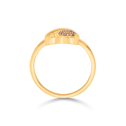 Star Halo Gold Fashion Ring for Women