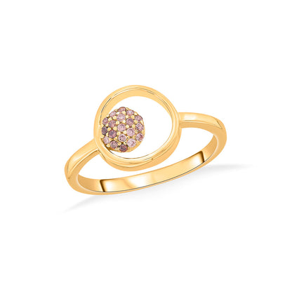 Star Halo Gold Fashion Ring for Women