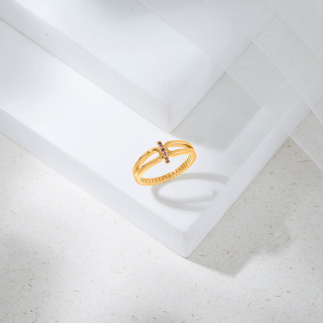 Xora Glow Gold Fashion Ring for Women