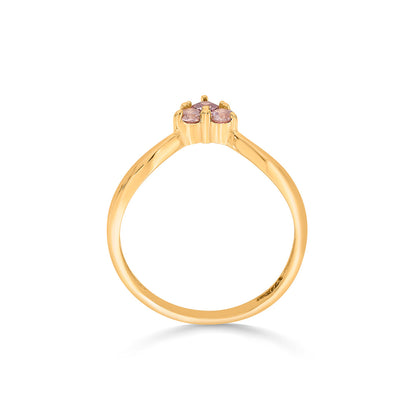 Rosé Heart Gold Heart Ring for Women