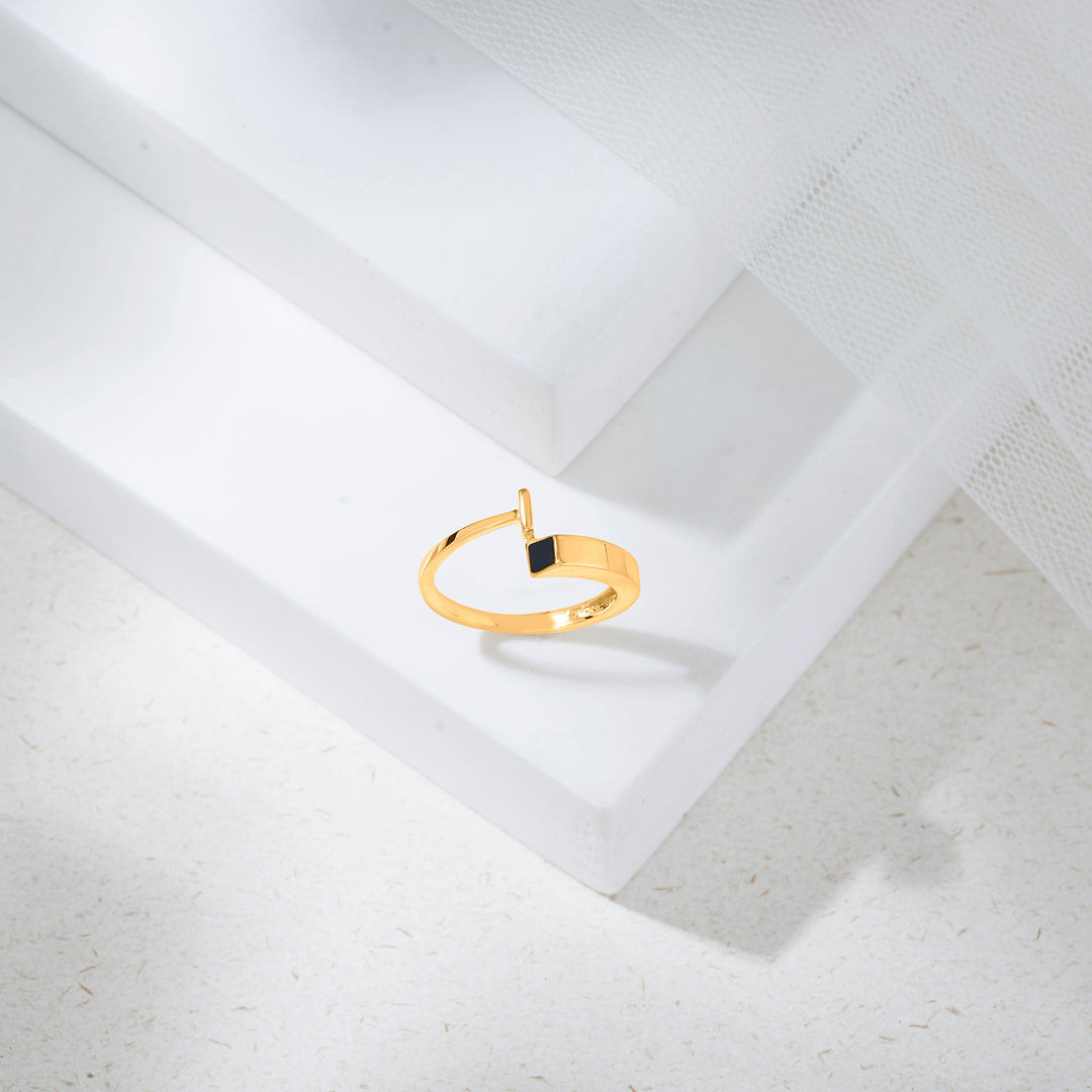 Power Bar Gold Fashion Ring for Women