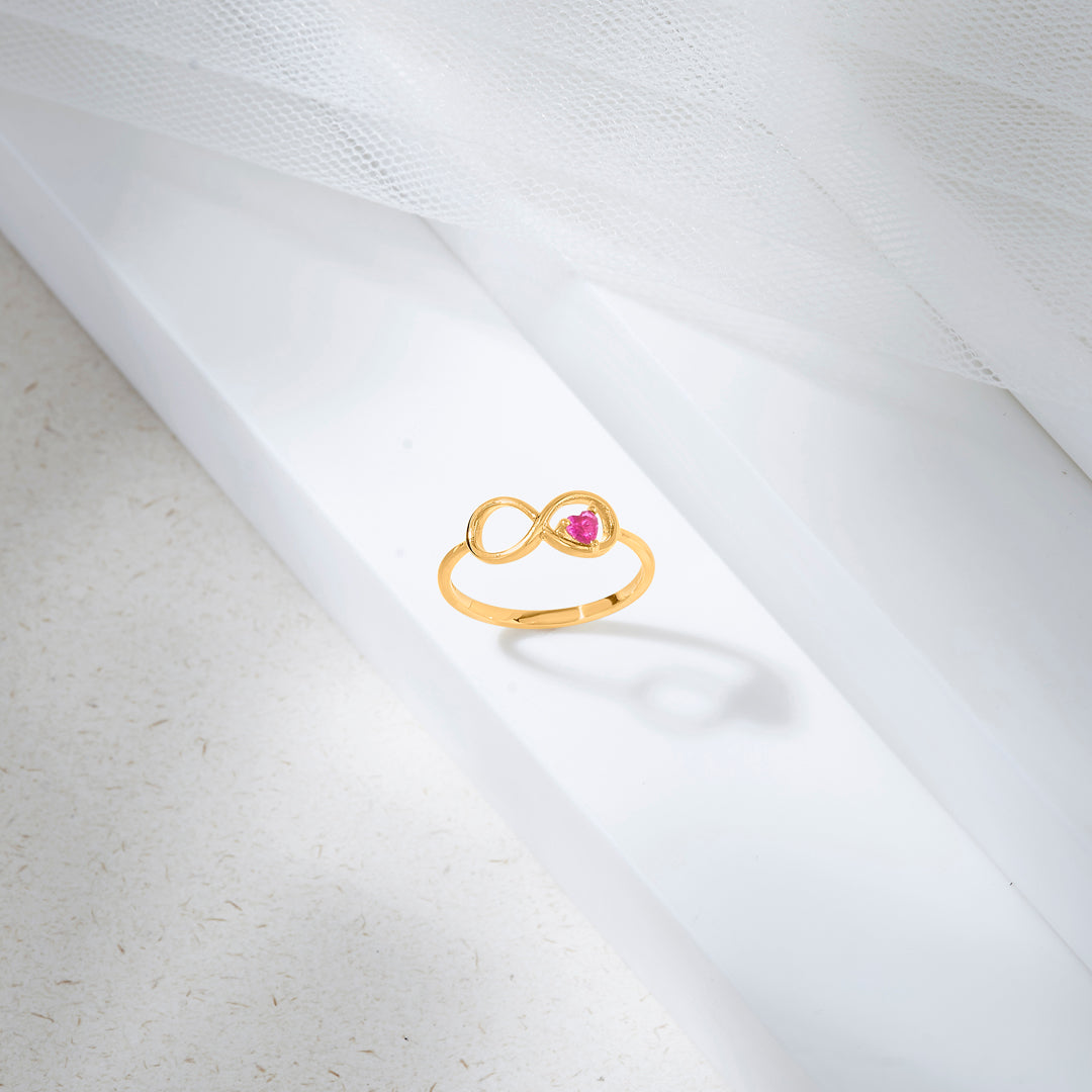 Rosé Forever Gold Eternity Ring for Women
