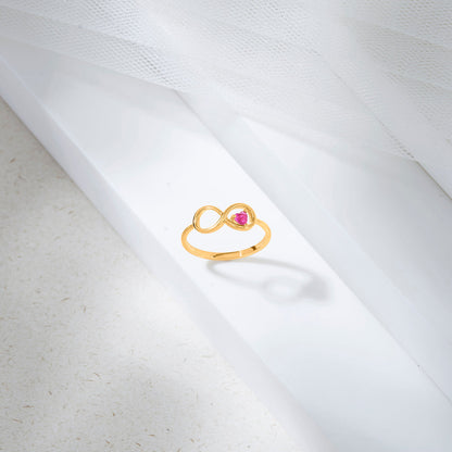 Rosé Forever Gold Eternity Ring for Women
